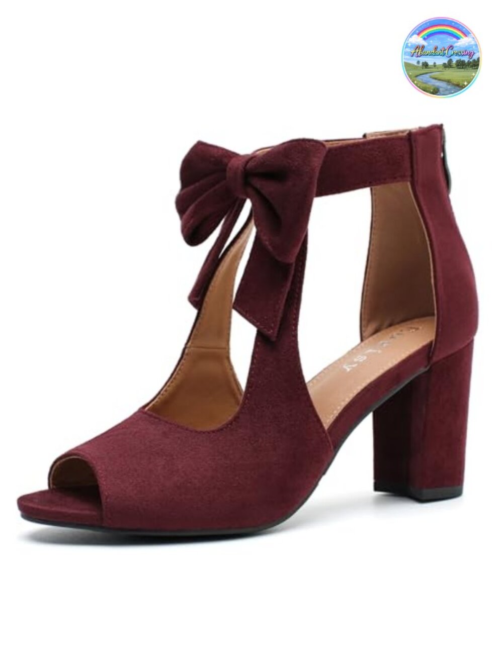 Women's Bows Strappy Sandals Open Toe Chunky High Heels Ankle Strap Dressy
